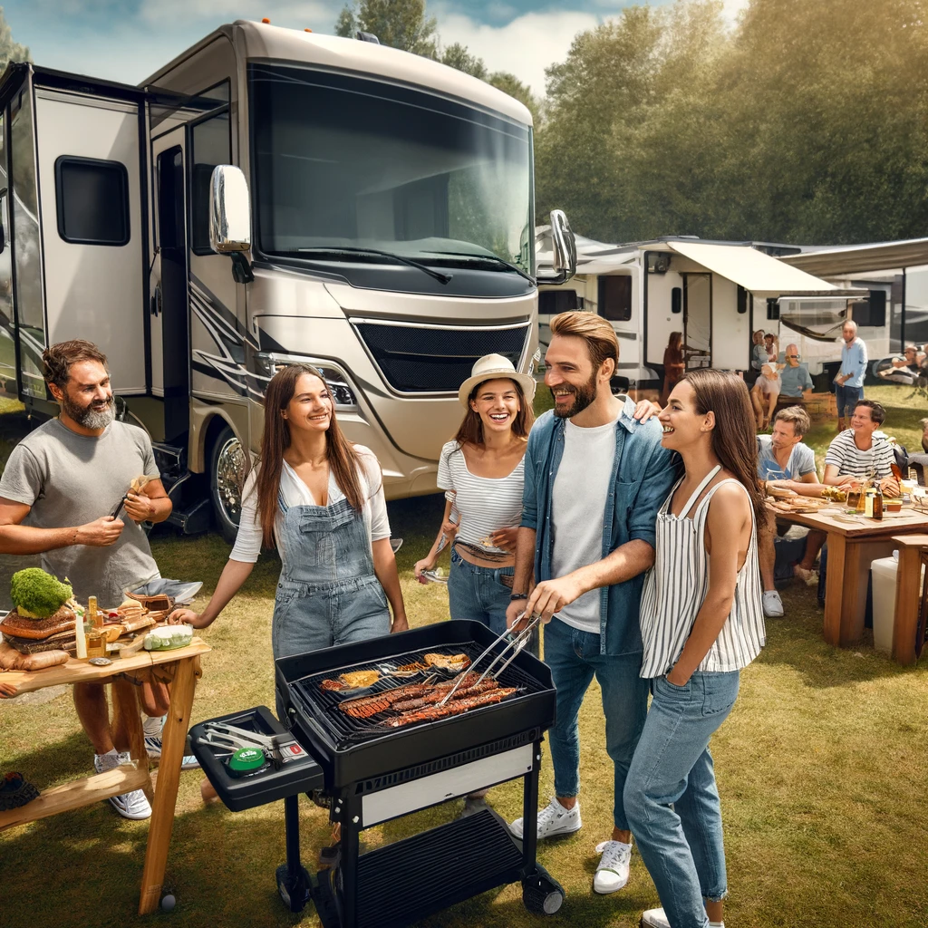 BBQ at hickstead with a coachstar rv