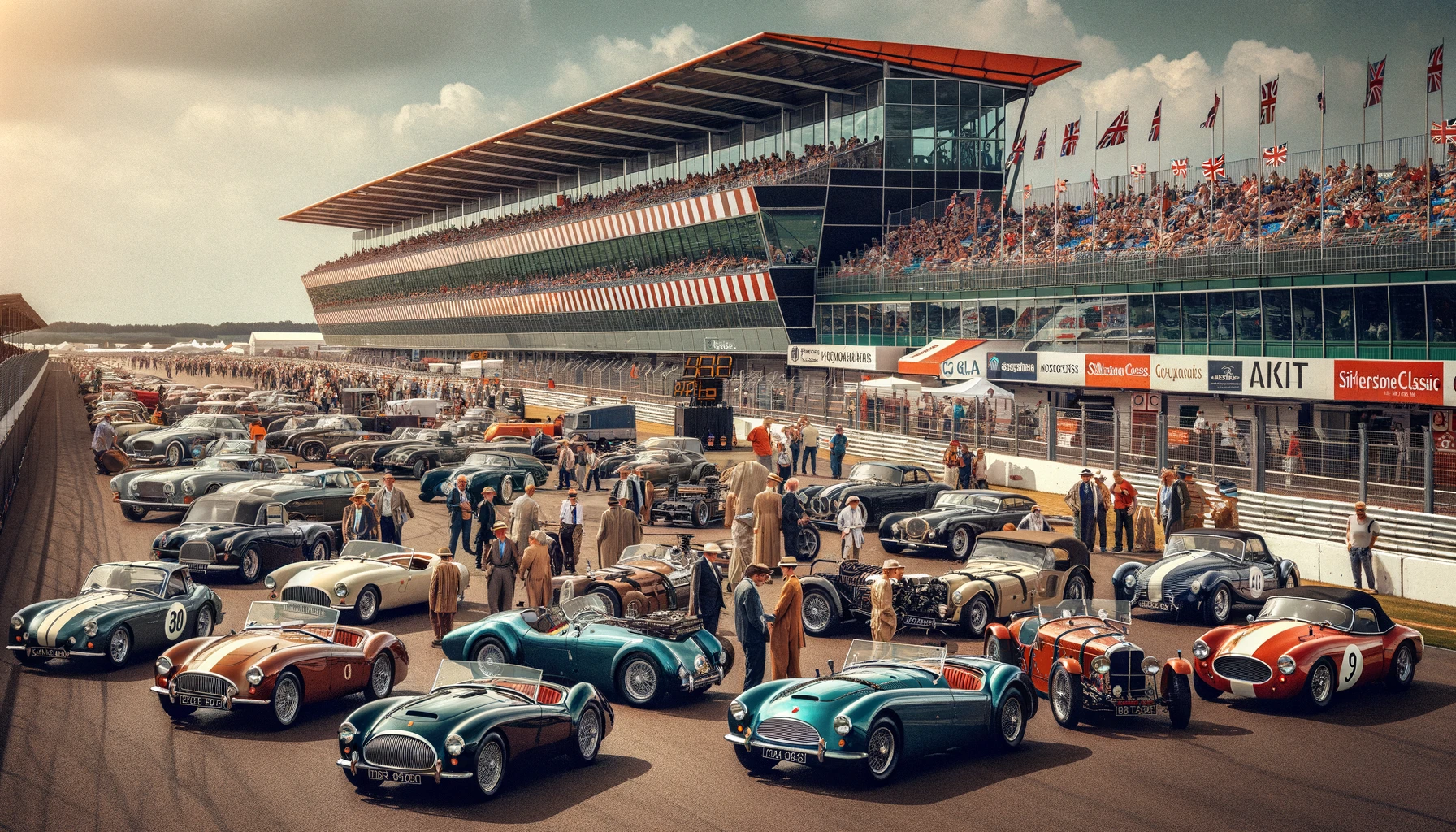 Pic of Cars and drivers at the Silverstone Classic event