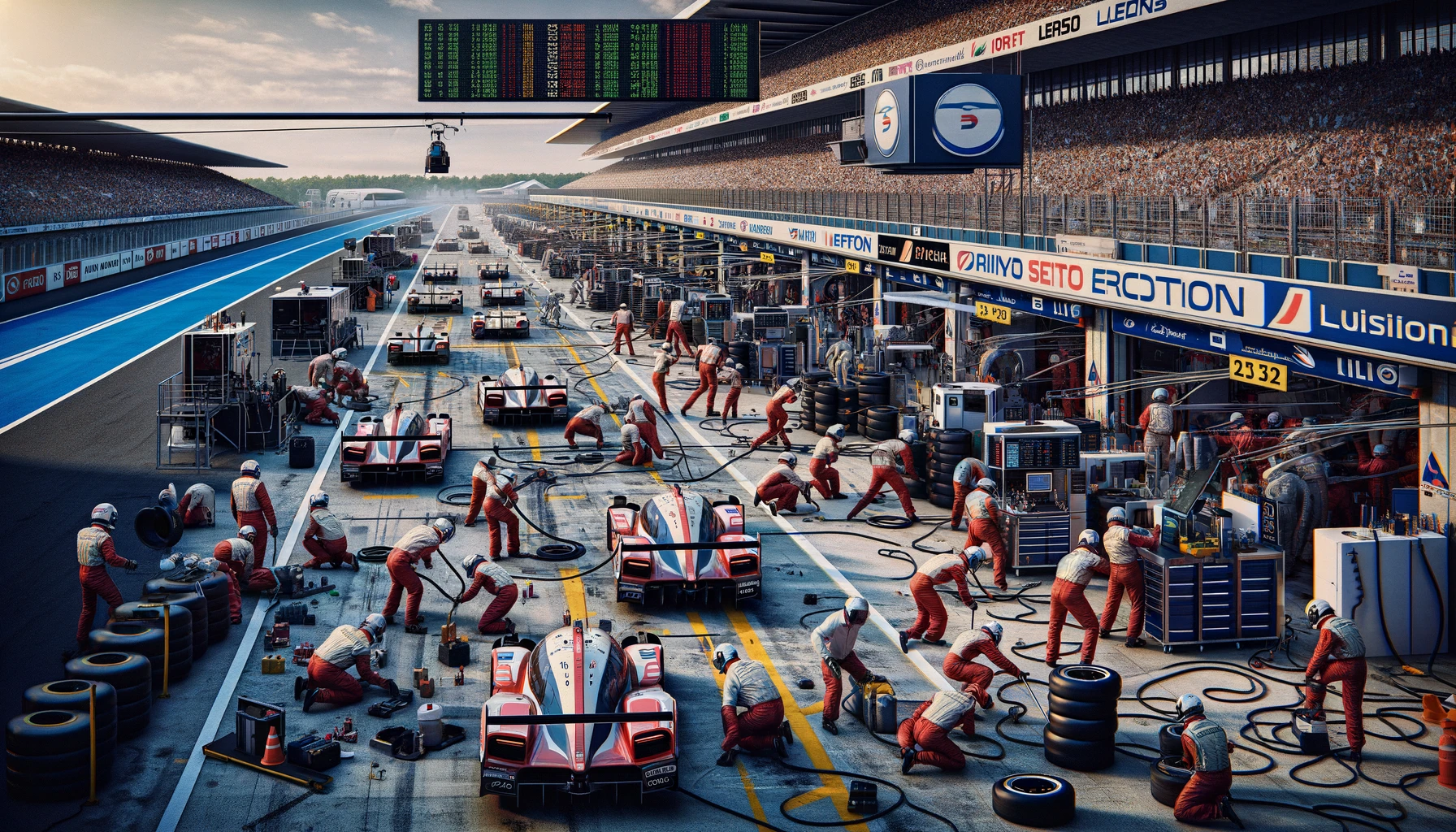 Image showing the style of Pit lane at the Le Mans race track